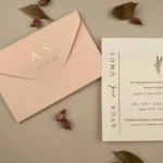 Invitatie de nunta eleganta + plic - Cod 12287