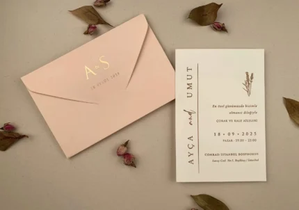 Invitatie de nunta eleganta + plic - Cod 12287