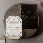 Invitatie de nunta eleganta si simpla - Cod 8387