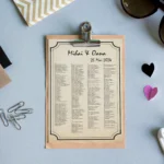 Lista de invitati - Vintage 05