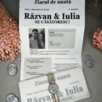 Invitatie handmade tip ,,Ziar de nunta" - Cod 01