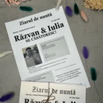 Invitatie handmade tip ,,Ziar de nunta” – Cod 04