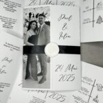 Invitatie Nunta cu Poza Mirilor Ieftina Handmade - Cod 24
