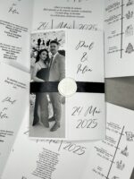 Invitatie Nunta cu Poza Mirilor Ieftina Handmade - Cod 24