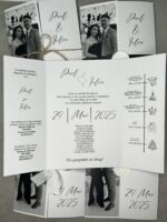 Invitatie Nunta cu Poza Mirilor Ieftina Handmade