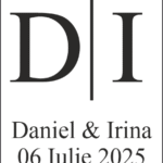 Eticheta transparenta pentru sticle de nunta