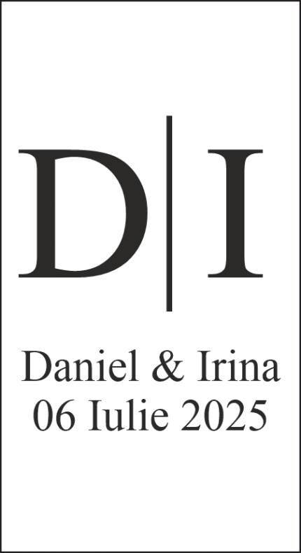 Eticheta transparenta pentru sticle de nunta