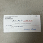 Plic de dar tip chitanta pentru amenda