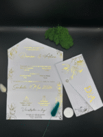Invitatie de nunta handmade - Cod 29 - imagine 3