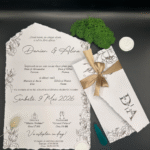 Invitatie de nunta handmade - Cod 27