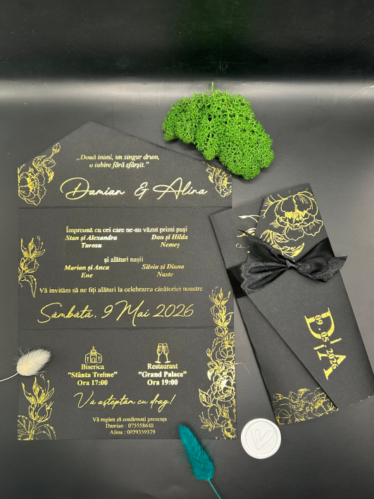 2,2 Invitatie de nunta handmade - Cod 28 - imagine 1