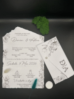 Invitatie de nunta handmade - Cod 27 - imagine 4