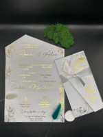 Invitatie de nunta handmade - Cod 29 - imagine 2
