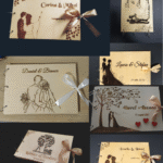 Album personalizat din lemn gravat