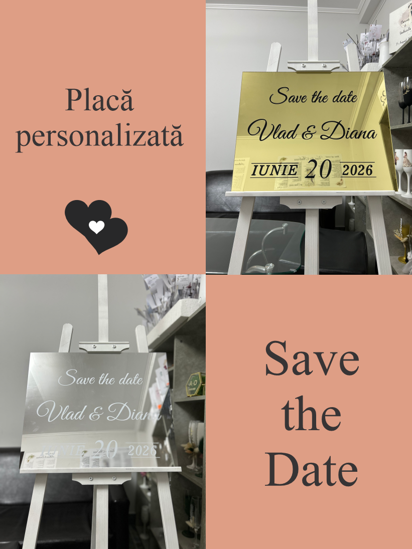 Untitled-1 Placa personalizata SAVE THE DATE - imagine 1