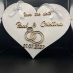 Placa in forma de inima SAVE THE DATE