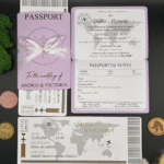 Invitatie de nunta pasaport - Cod 03
