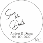 Sticker pentru oglinda SAVE THE DATE - imagine 2