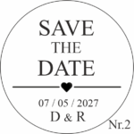 Sticker pentru oglinda SAVE THE DATE - imagine 3