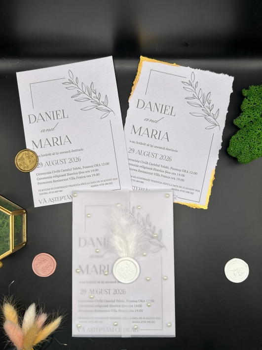 3 Invitatie de nunta Handmade - Ran 15 v3 - imagine 1