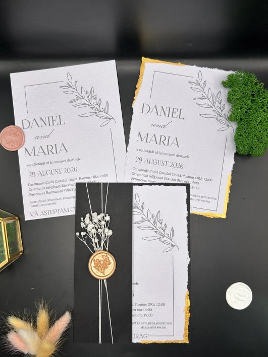 7 Invitatie de nunta Handmade - Ran 15 v7 - imagine 1