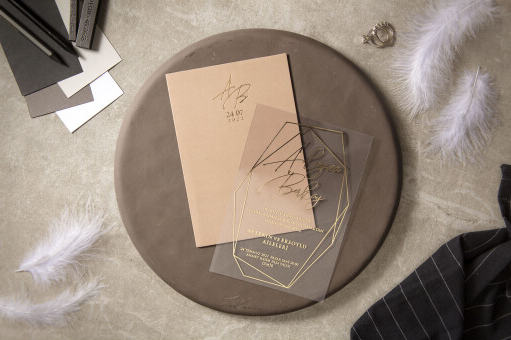 7035 Invitatie de nunta plexiglass - Cod 7035 - imagine 1