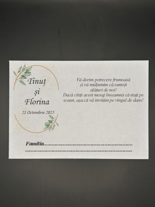 T4 Plic de dar clasic personalizat - Tonlist 04 - imagine 1