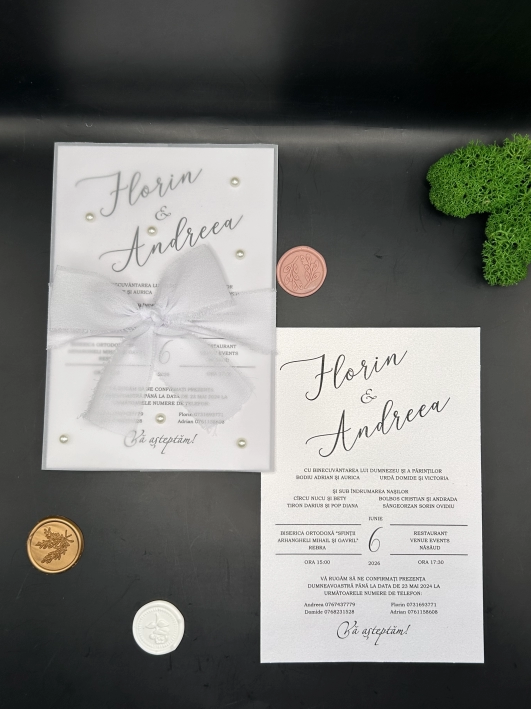 2 Invitatie de nunta Handmade Cod 31 - imagine 1